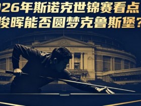 【扑克之星】2026年斯诺克世锦赛看点:丁俊晖能否圆梦克鲁斯堡?