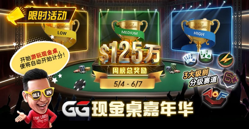 【扑克之星】GG现金桌嘉年华2026｜排行榜规则+积分机制+每日/每周奖励详解