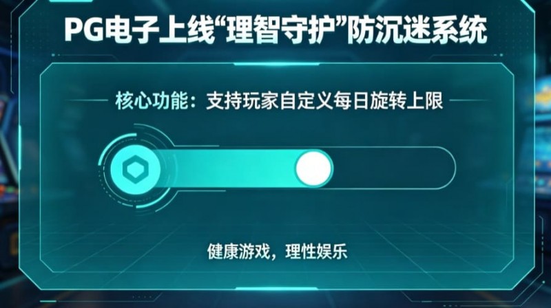 【扑克之星】防沉迷功能:PG电子上线“理智守护”系统,支持玩家自定义每日旋转上限。