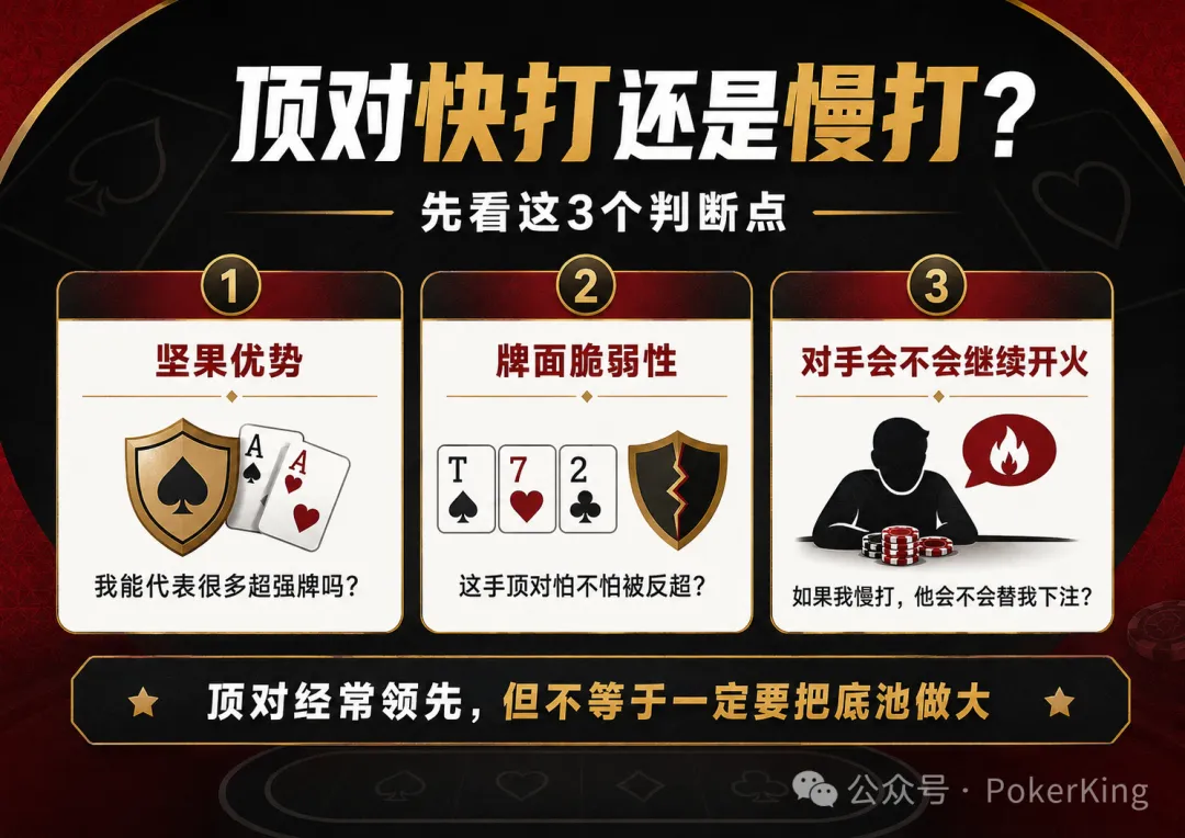 【扑克之星】别一拿顶对就加注:这5种情况,慢打反而赢得更多