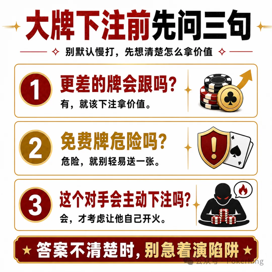 【扑克之星】抓到大牌底池却很小？你不是运气差，是价值没拿够