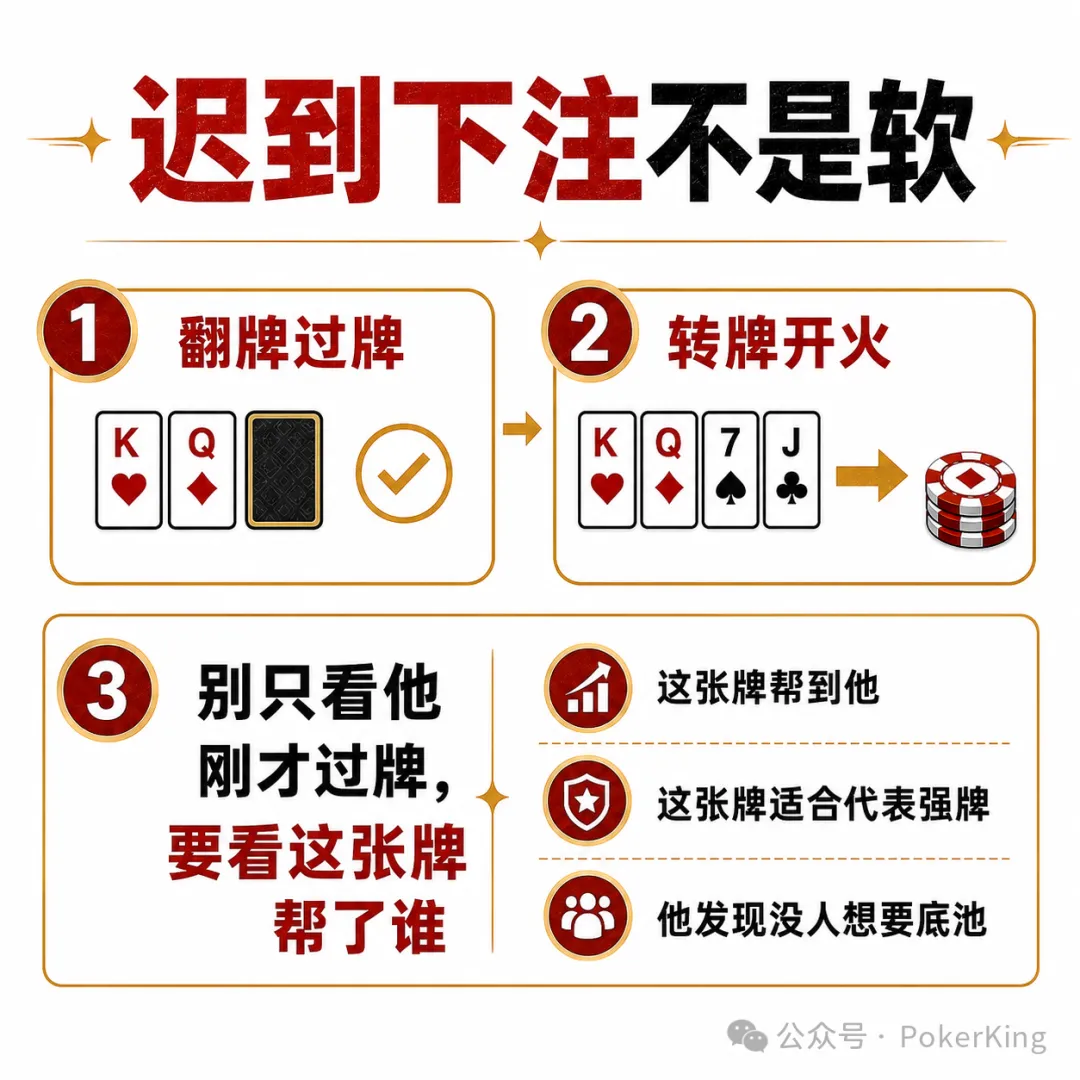 【扑克之星】对手过牌后突然开火?别急着判断,先看这三样