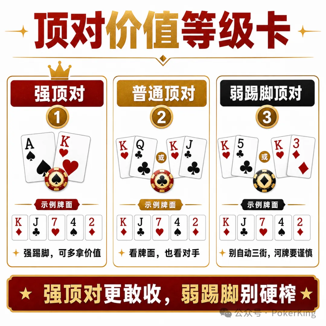 【扑克之星】中了顶对,到底该下几条街?别一把就软了