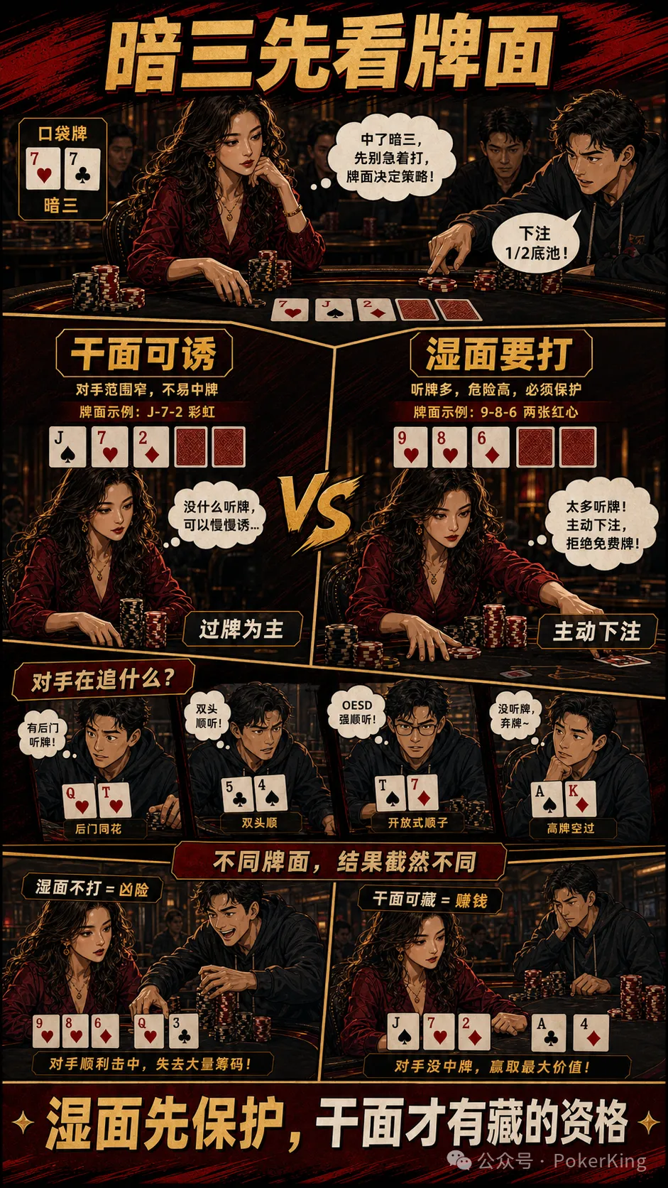 【扑克之星】暗三条要不要慢打?先看牌面、对手和人数再决定