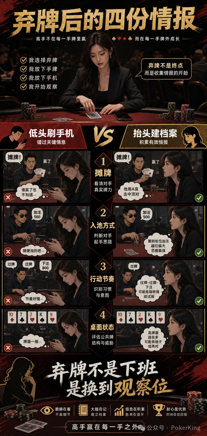 【扑克之星】弃牌后别急着摸手机:四份档案帮你把“发呆时间”变成观察时间