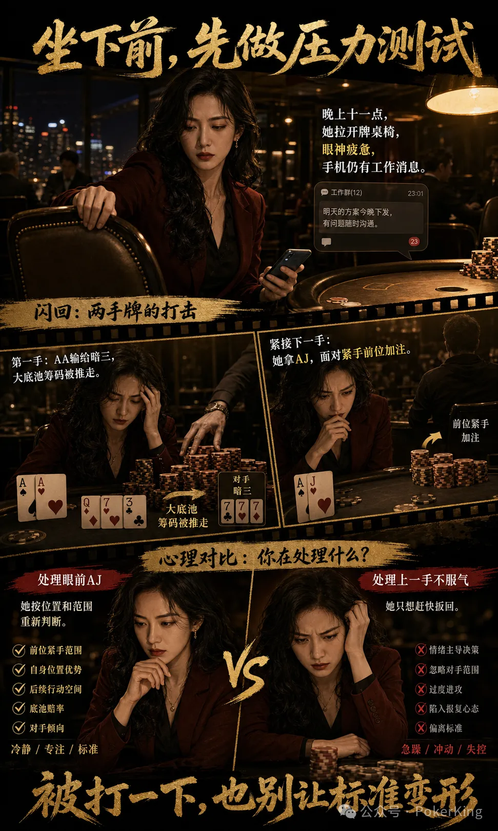 【扑克之星】坐下前问自己一句:第一手输大底池,下一手还能重新判断吗?