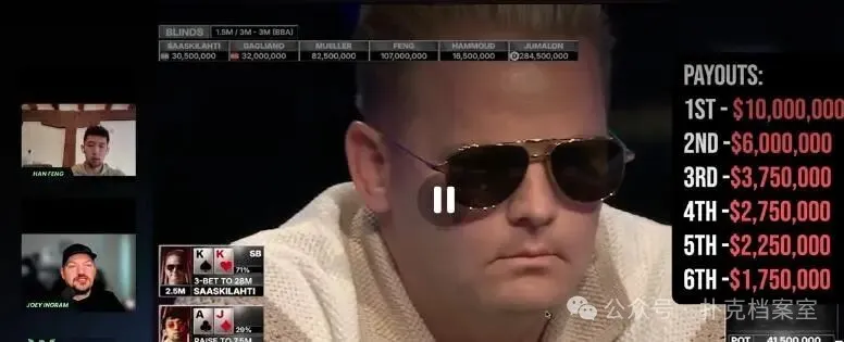 【扑克之星】“这可能是我一生的遗憾”:WSOP主赛第五名Han Feng复盘决赛桌最痛一手牌